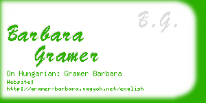 barbara gramer business card